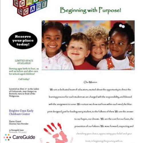 Child Care Provider Zaira Grant's Profile Picture