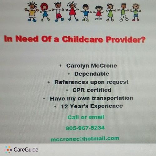 Child Care Provider Carolyn McCrone's Profile Picture