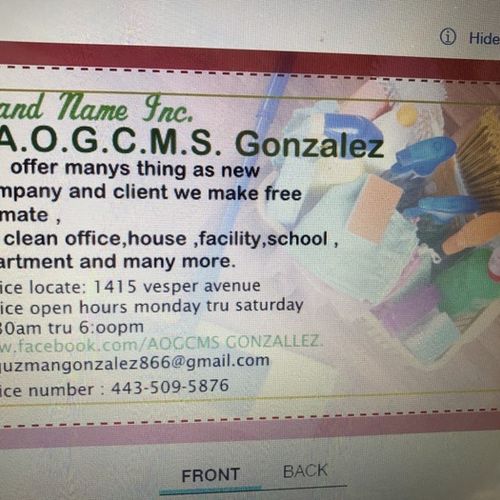 Housekeeper Provider Alpha&omega G's Profile Picture