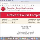 CANADIAN SECURITIES COURSE- TUTOR (87 % marks in CSC) !