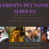 Pet Nanny services offered in Quakertown, Pennsylvania and surrounding areas.