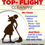 Top Flight Cleaning Service Specializing In Commercial Cleaning, Move In And Move Out, Residential, Apartments Etc.