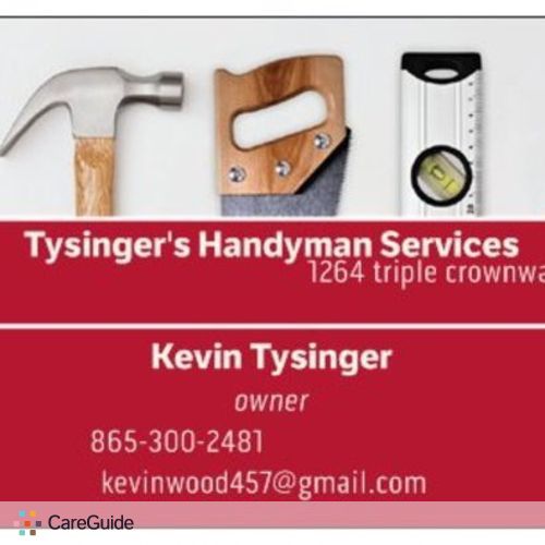 Handyman Provider Kevin Tysinger's Profile Picture