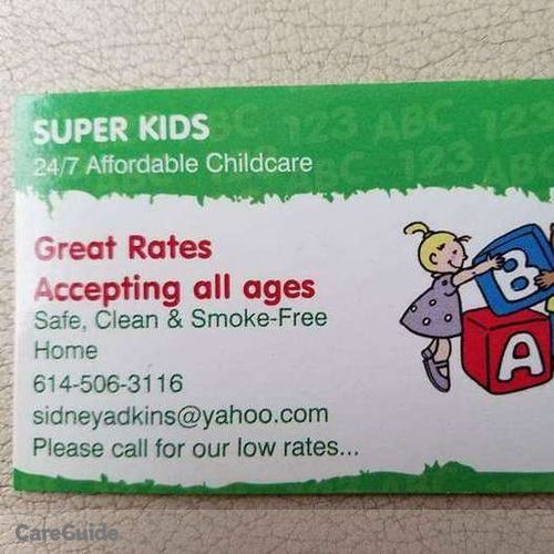 Child Care Provider Sidney A's Profile Picture
