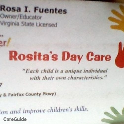 Child Care Provider Rosa F's Profile Picture