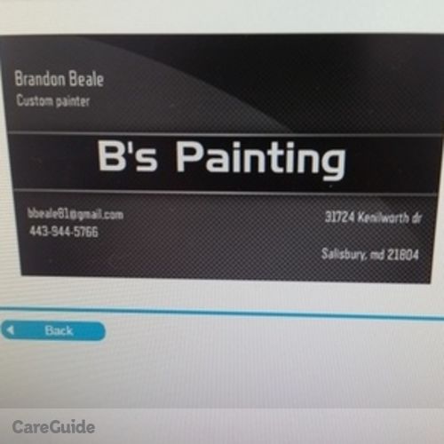 Painter Provider Brandon Beale's Profile Picture