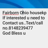 Housekeeper needed trustworthy/reliable