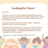 Looking for Tutor for Grade-V