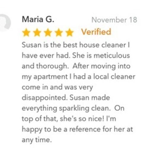 Housekeeper Provider Susan J's Profile Picture