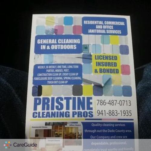 Housekeeper Provider Pristine Cleaning Pros's Profile Picture