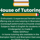 Affordable and Quality Tutoring Grades K-10 Brampton