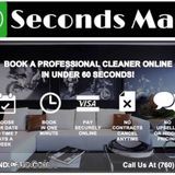 It only takes 60 Seconds! Book a cleaning now!.