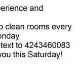 Cleaner Maid Wanted for Cleaning Rooms