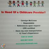 Excellent Child Care Provider Available