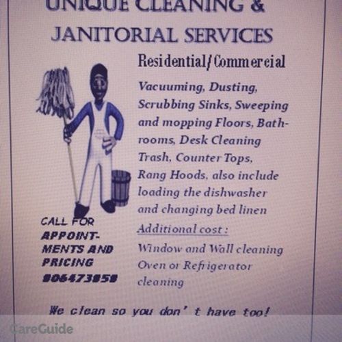 Housekeeper Provider Unique cleanin Janitorial services's Profile Picture