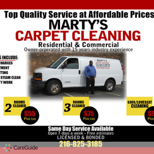 Housekeeper Provider Marty's carpet cleaning L's Profile Picture