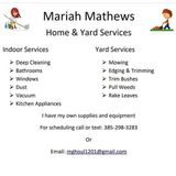 Mariah Mathews: Dedicated Home and Yard Caretaker in Syracuse, Utah