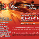 Wedding ceremony, short film, birthday parties or any type of video service for your business.