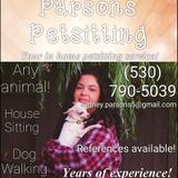 Present Pet Sitting Professional in Woodland: Parsons Pet Sitting