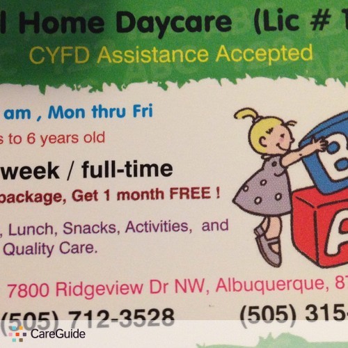 Child Care Provider Central Home Daycare and Nanny a's Profile Picture