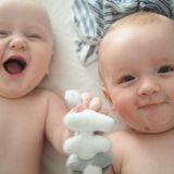 Happy twins looking for a nanny.