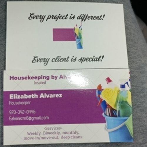 Housekeeper Provider Elizabeth Alvarez's Profile Picture