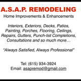 A.S.A.P. Remodeling - Home Improvement, Repair & Enhancement Specialist