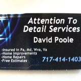 Attention to Detail Home Services Passionate and professional home repairs and remodeling services. No job too small.