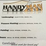 Handyman at your service! If you need it fixed or completed, chances are I can do it, at a affordable price!