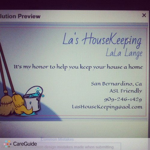 Housekeeper Provider LaLa Lange's Profile Picture