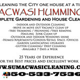 INDOOR/OUTDOOR CLEANING available 7 days a week
