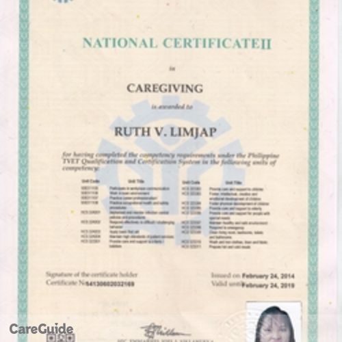 Canadian Nanny Provider Ruth Limjap's Profile Picture